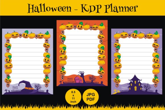 Download KDP Halloween Daily Planner Best Graphic - Graphic Collection