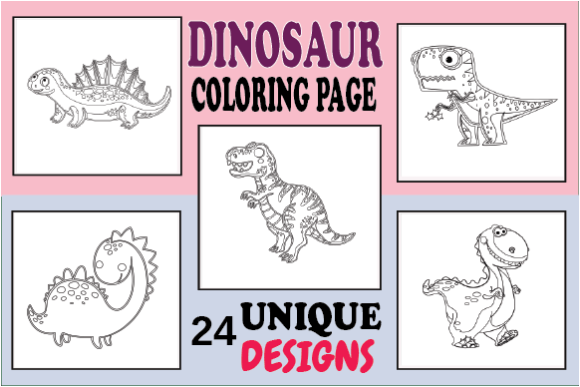 Download Dinosaur Coloring Pages KDP for Kids - Premium Resources