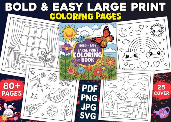 Download Bold and Easy Large Print Coloring Pages - Large print coloring pages Collection